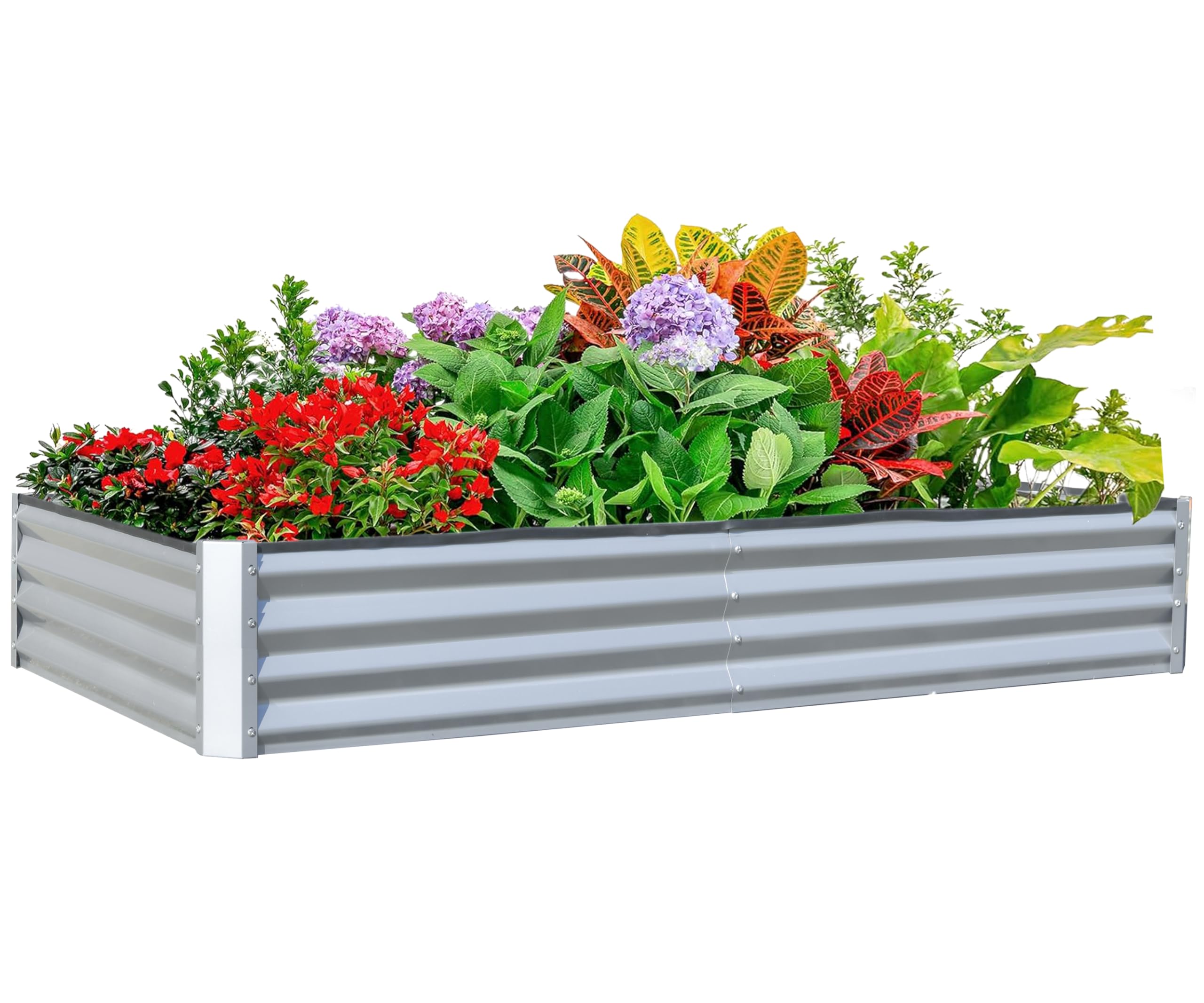 Raised Bed Planter Box - Оцинкованная приподнятая грядка 6x3x1 фут, уличный