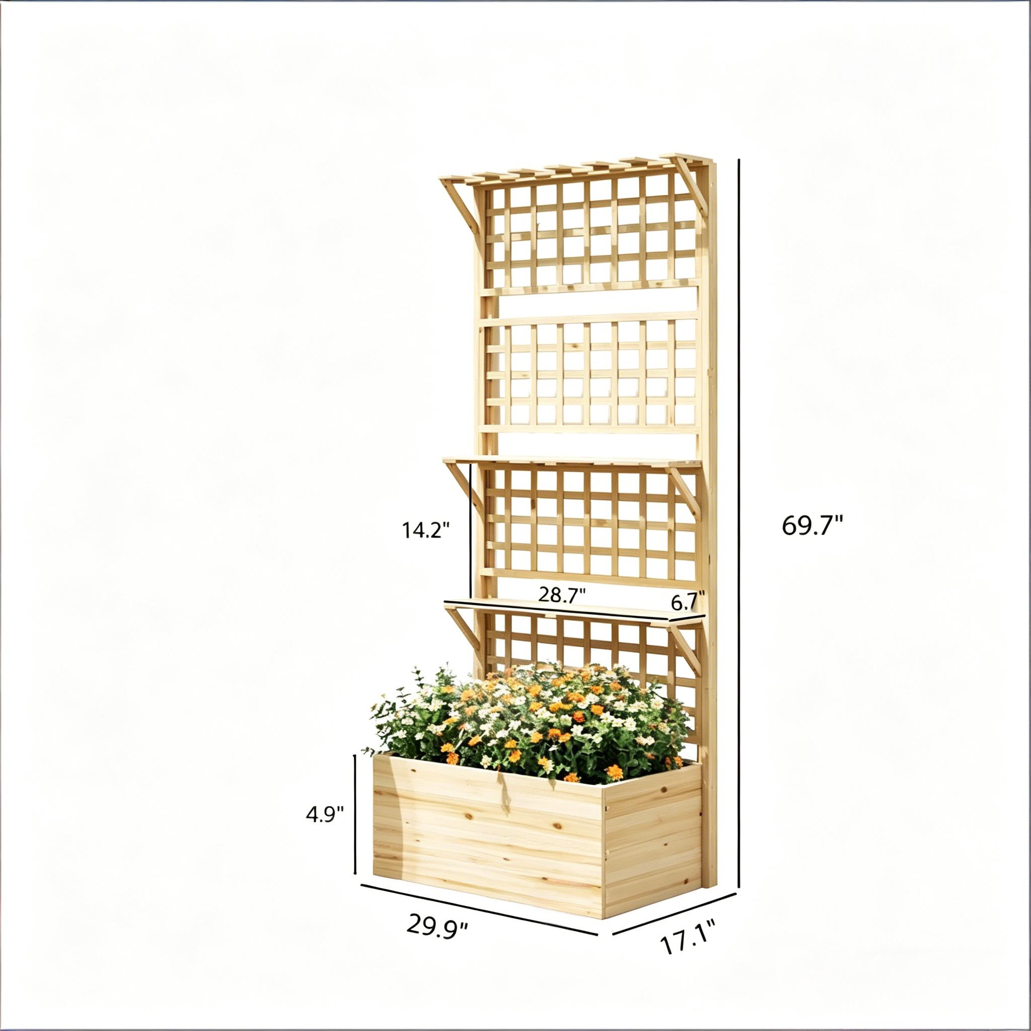 Raised Bed Planter Box - Садовая приподнятая грядка-клумба, деревянная приподнятая грядка