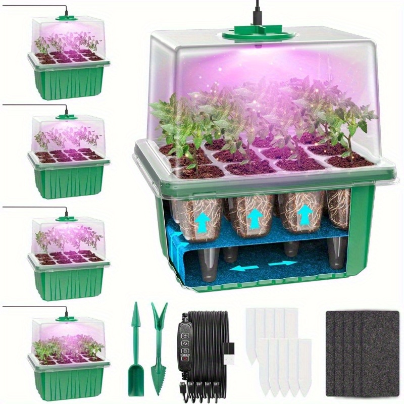 Seed Starter Trays - Светодиодный светильник для выращивания садовых растений,
