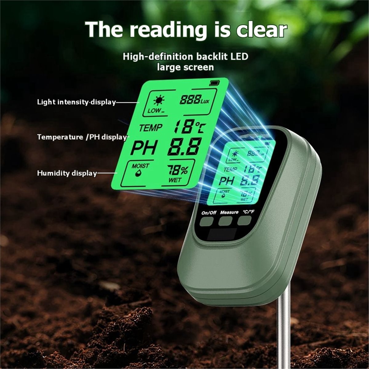 Измеритель pH почвы DT75BG 4-в – обзор и цена Soil Ph Meter