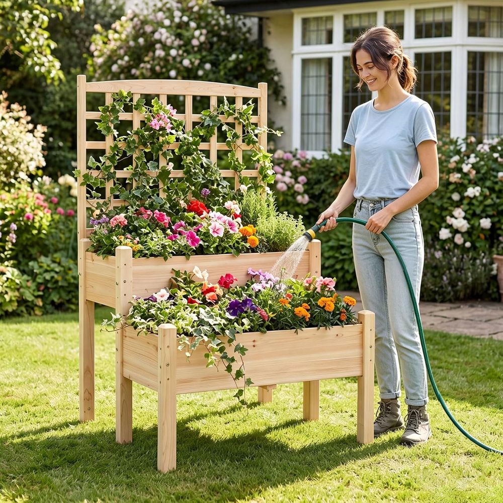 Двухуровневая приподнятая гряд – обзор и цена Raised Bed Planter Box