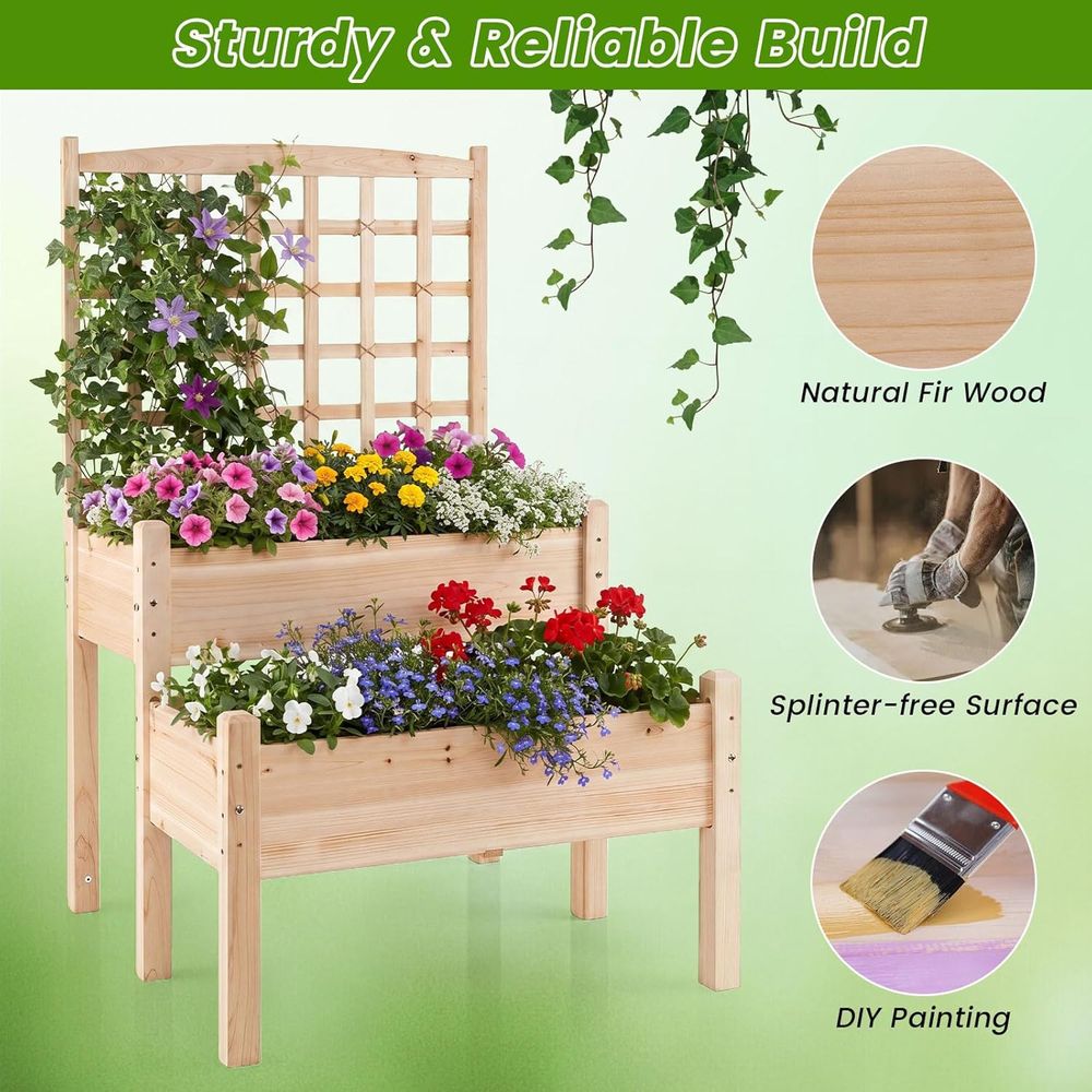 Двухуровневая приподнятая гряд – обзор и цена Raised Bed Planter Box
