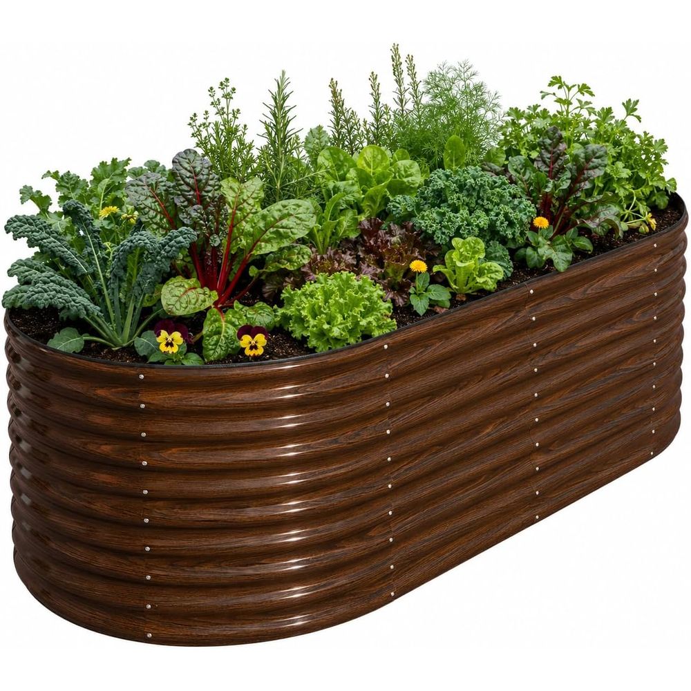 Высокая овальная грядка-клумба – обзор и цена Raised Bed Planter Box