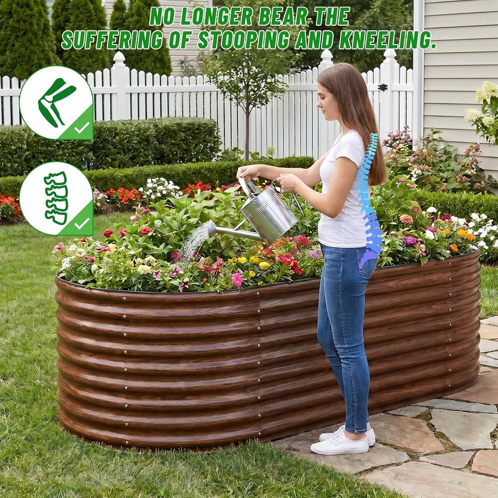 Высокая овальная грядка-клумба – обзор и цена Raised Bed Planter Box