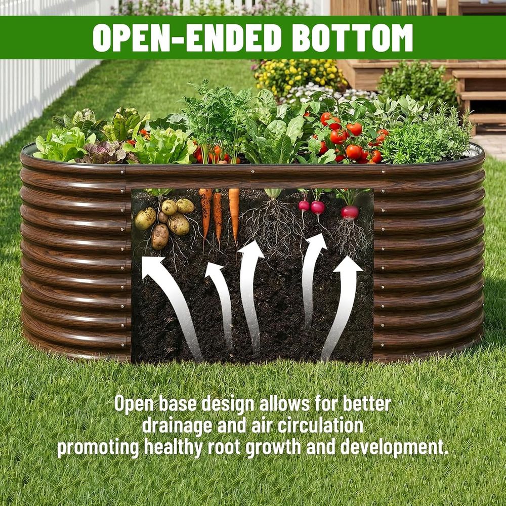 Высокая овальная грядка-клумба – обзор и цена Raised Bed Planter Box