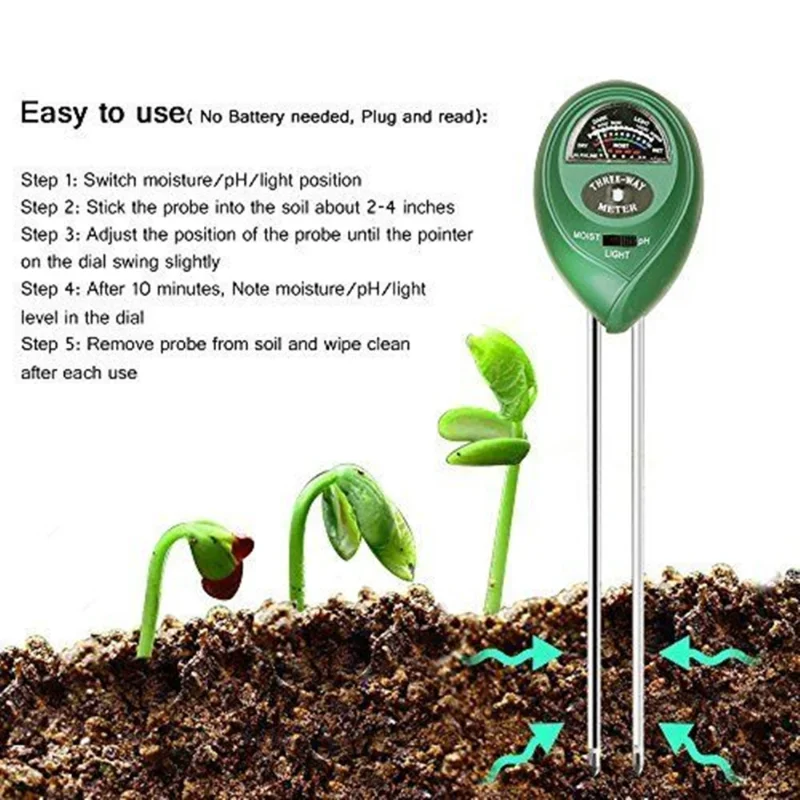 Садовый pH-метр, солнечный све – обзор и цена Soil Ph Meter