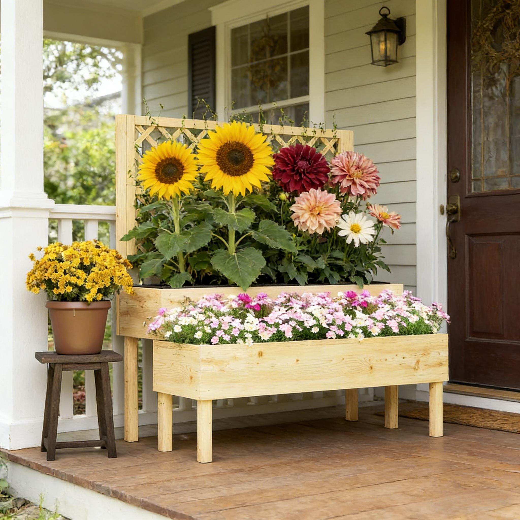Приподнятая грядка для патио,  – обзор и цена Raised Bed Planter Box