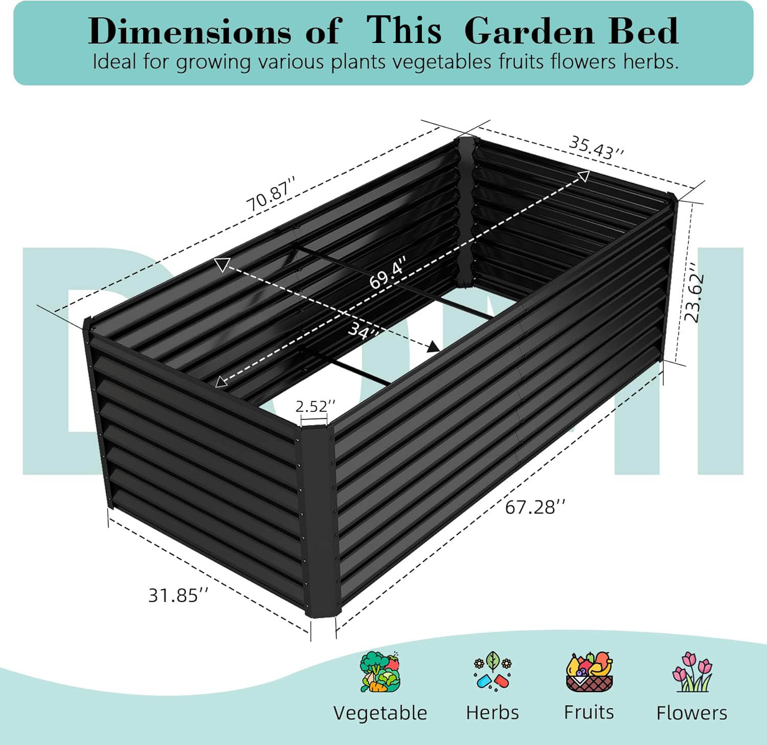 Оцинкованная приподнятая грядк – обзор и цена Raised Bed Planter Box