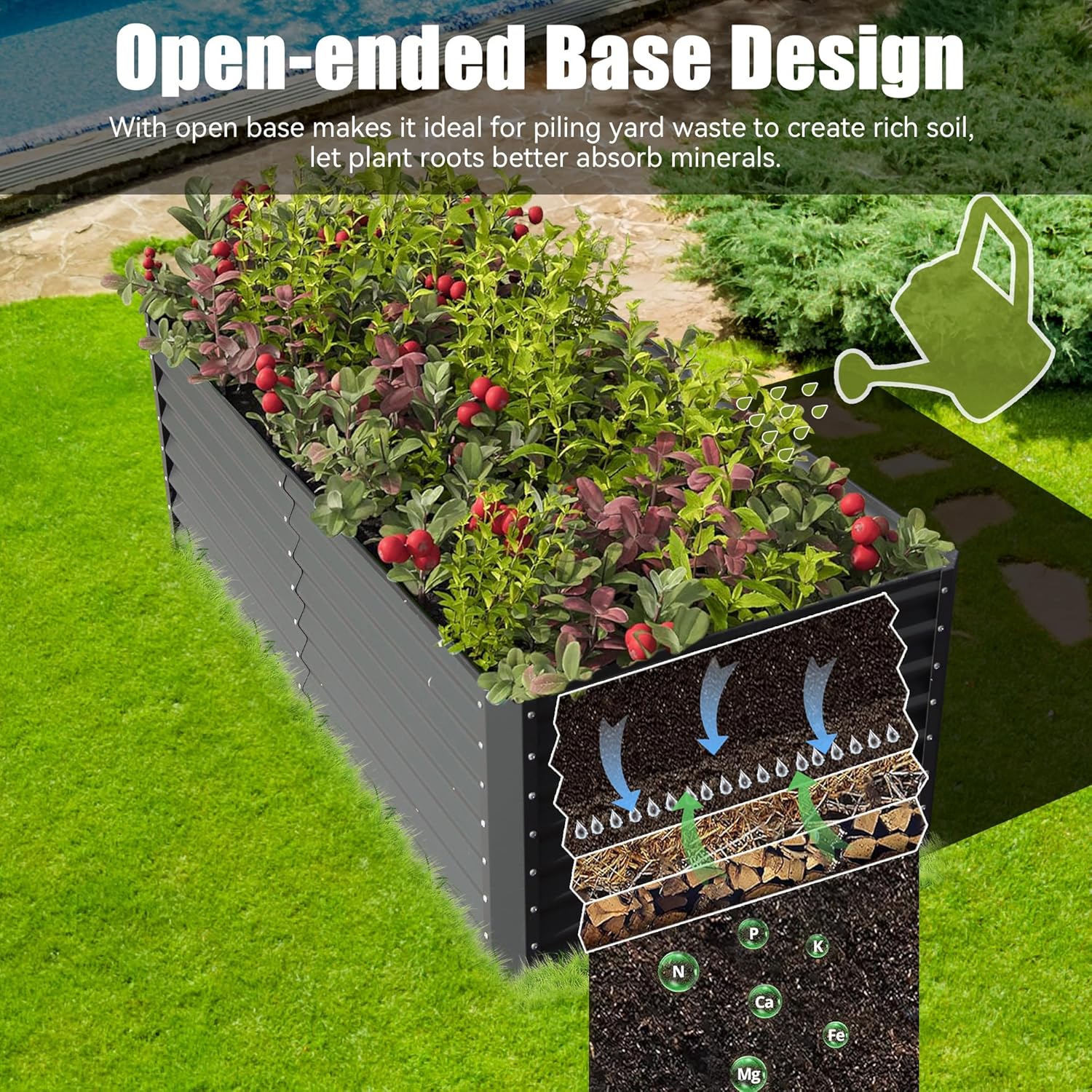 Оцинкованная приподнятая грядк – обзор и цена Raised Bed Planter Box