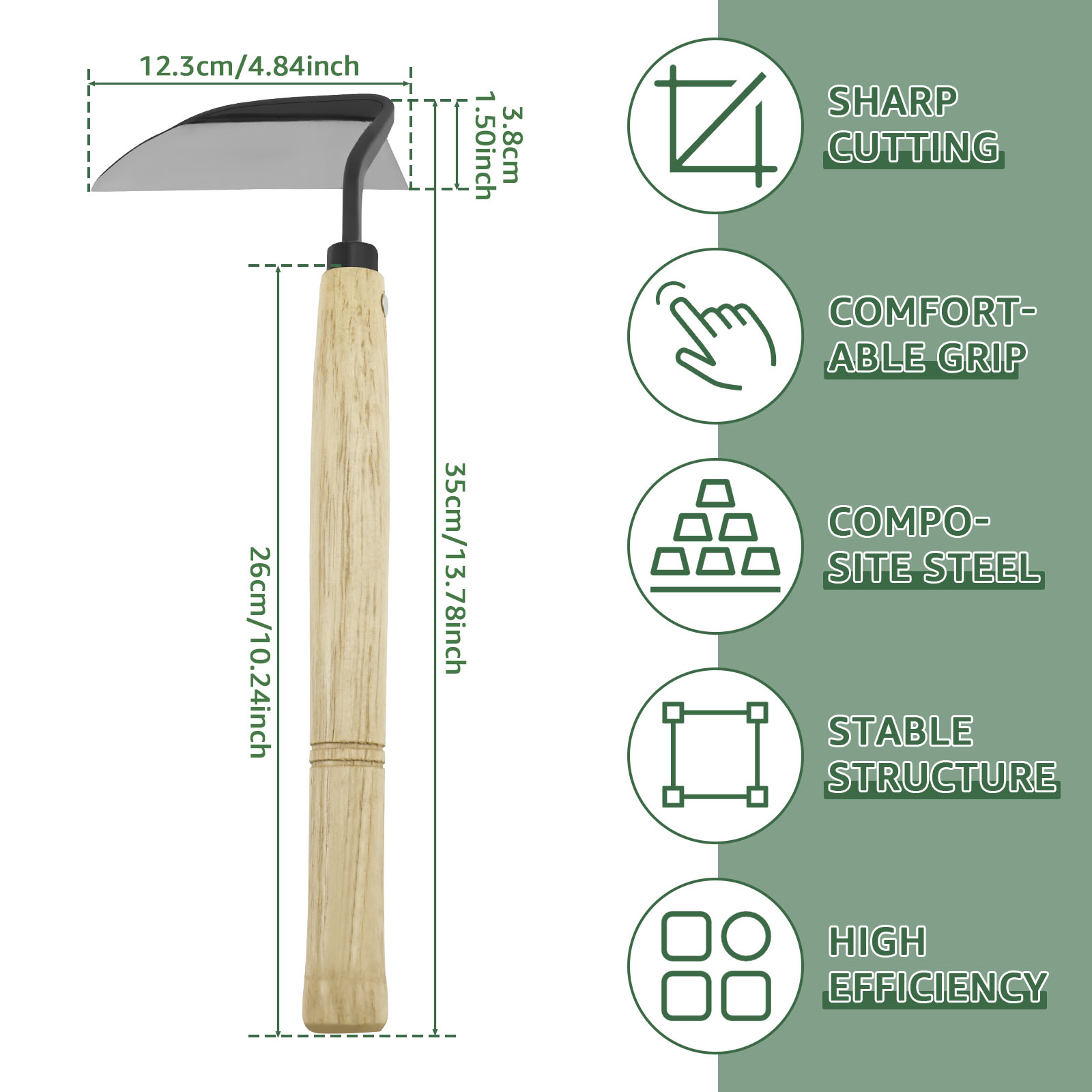 13-дюймовый японский серп для  – обзор и цена Gardening Hand Tools Japanese