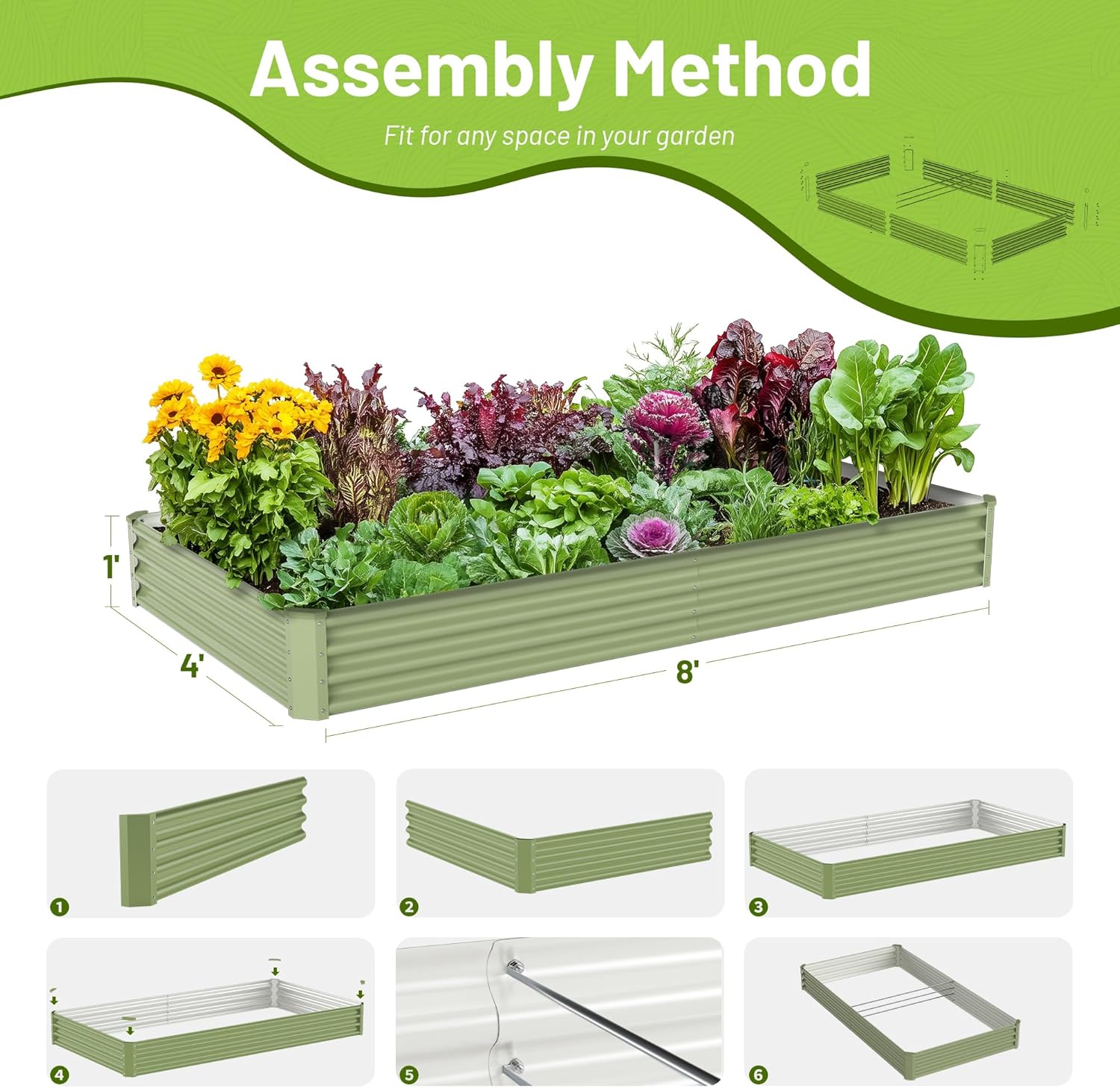 Металлическая оцинкованная гря – обзор и цена Raised Bed Planter Box