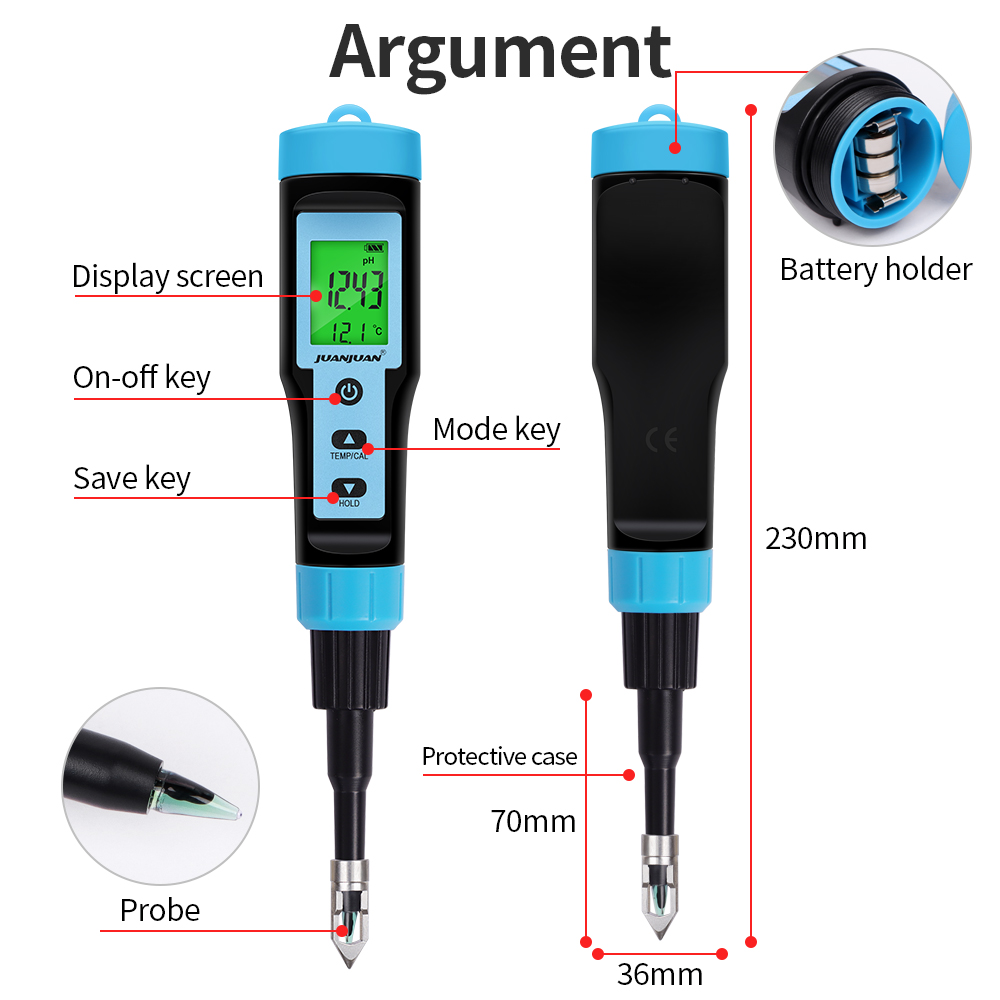 Пищевой PH-метр с зондом из не – обзор и цена Soil Ph Meter