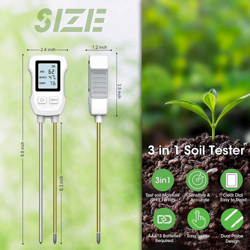 Измеритель влажности почвы 3-в – обзор и цена Soil Ph Meter